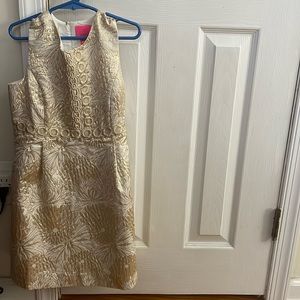 Girls size 8 Lilly Pulitzer Abrianna gold dress